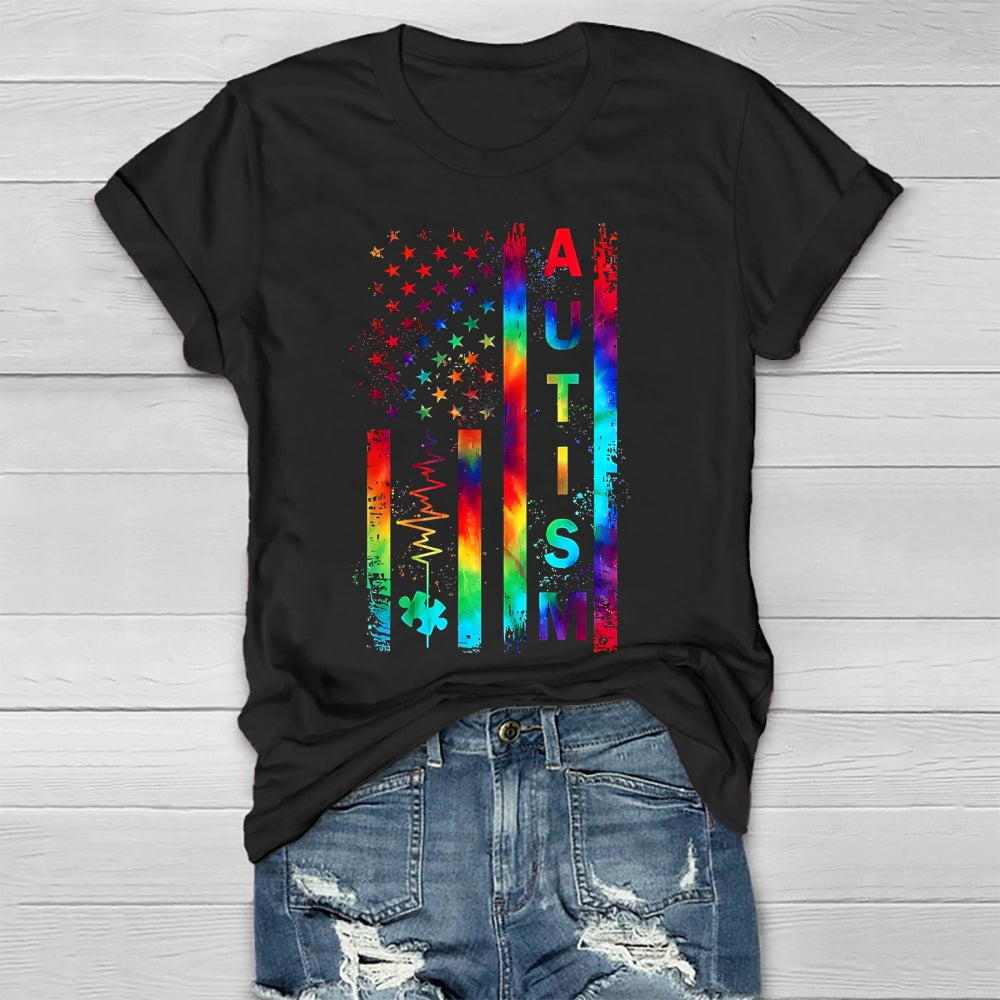 Autism Colorful Stars Healthwear T-shirt