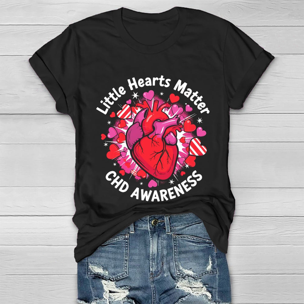 Little Hearts Matter CHD Awareness Healthwear T-shirt