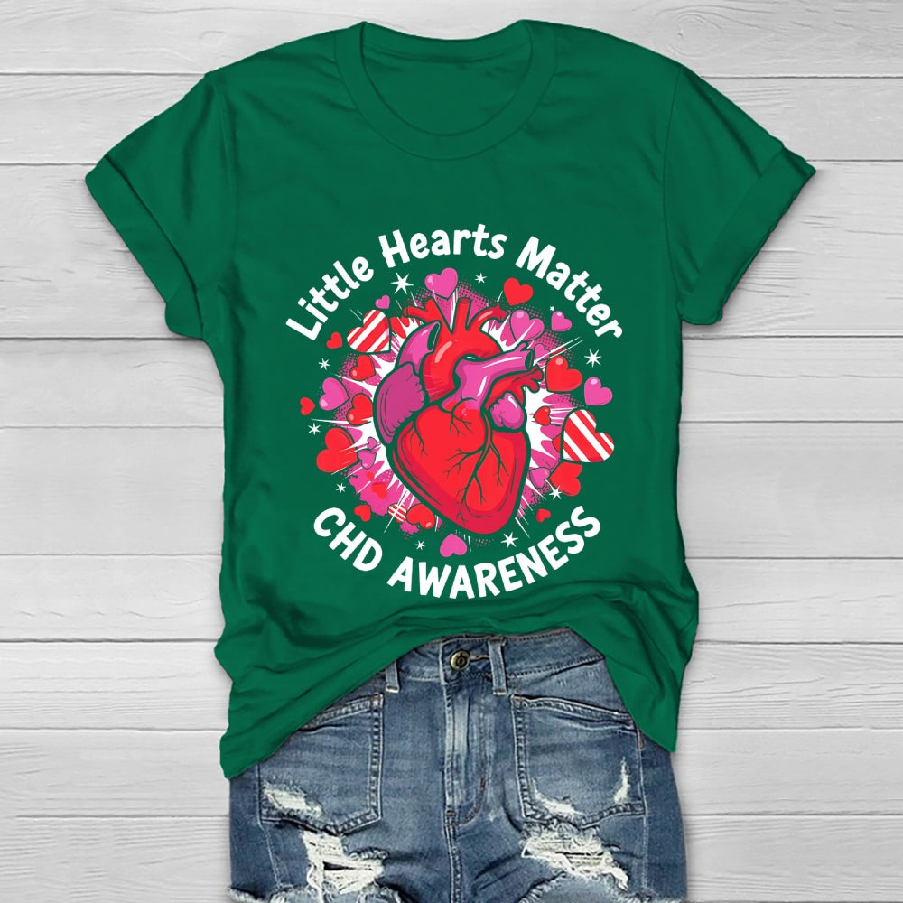 Little Hearts Matter CHD Awareness Healthwear T-shirt