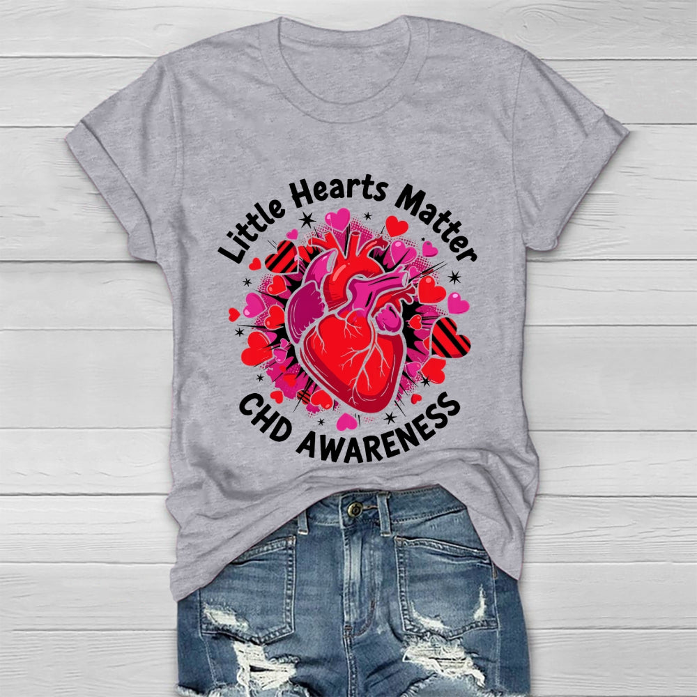 Little Hearts Matter CHD Awareness Healthwear T-shirt