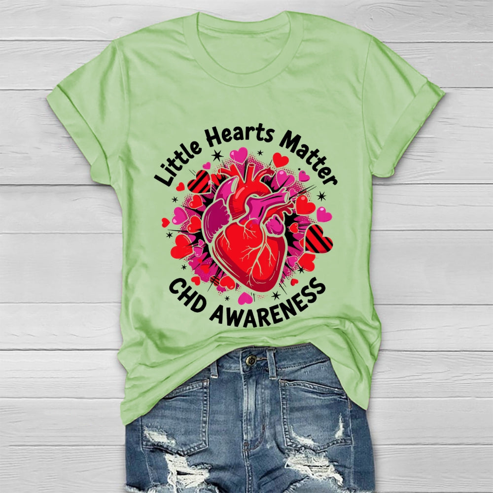 Little Hearts Matter CHD Awareness Healthwear T-shirt