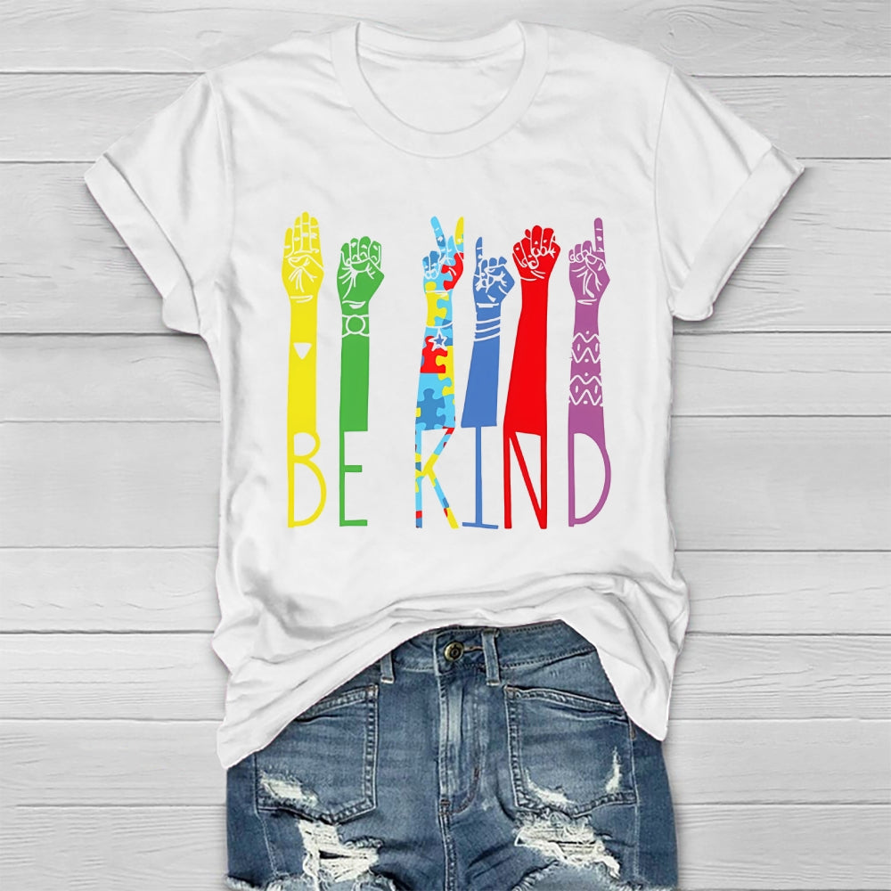 Be Kind Sign Language Healthwear T-shirt