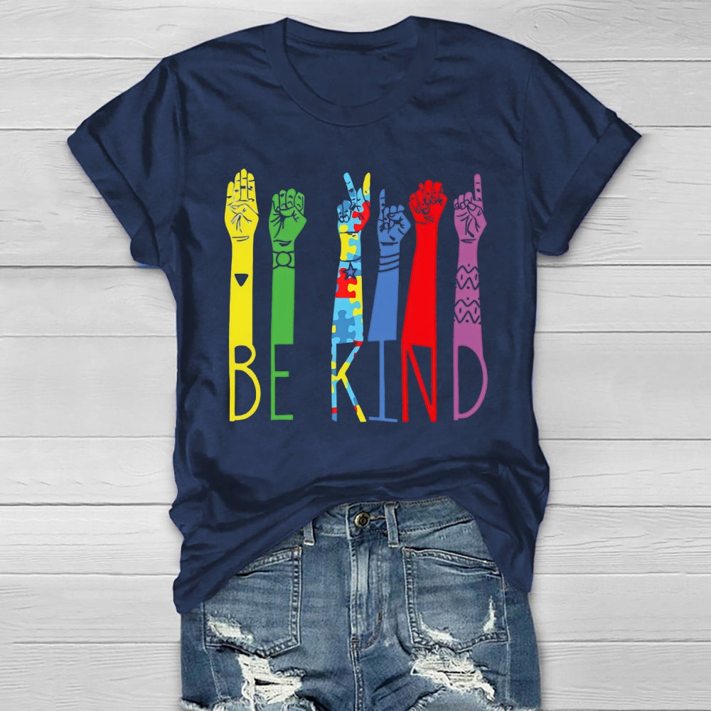 Be Kind Sign Language Healthwear T-shirt