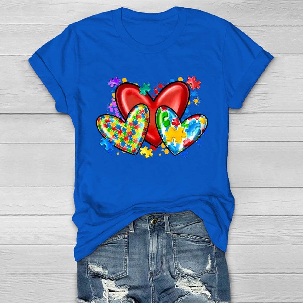 Love Puzzle Autism Healthwear T-shirt