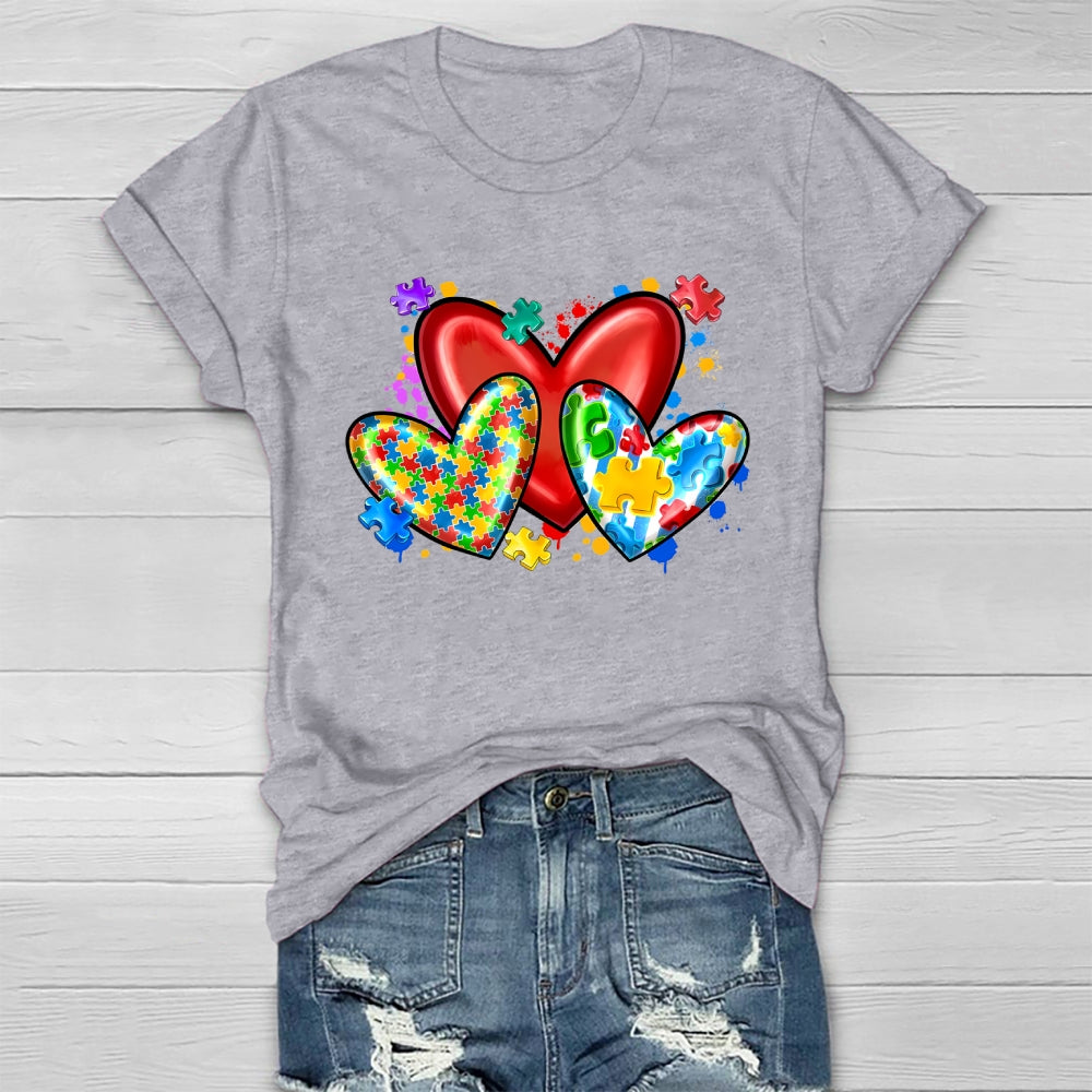 Love Puzzle Autism Healthwear T-shirt