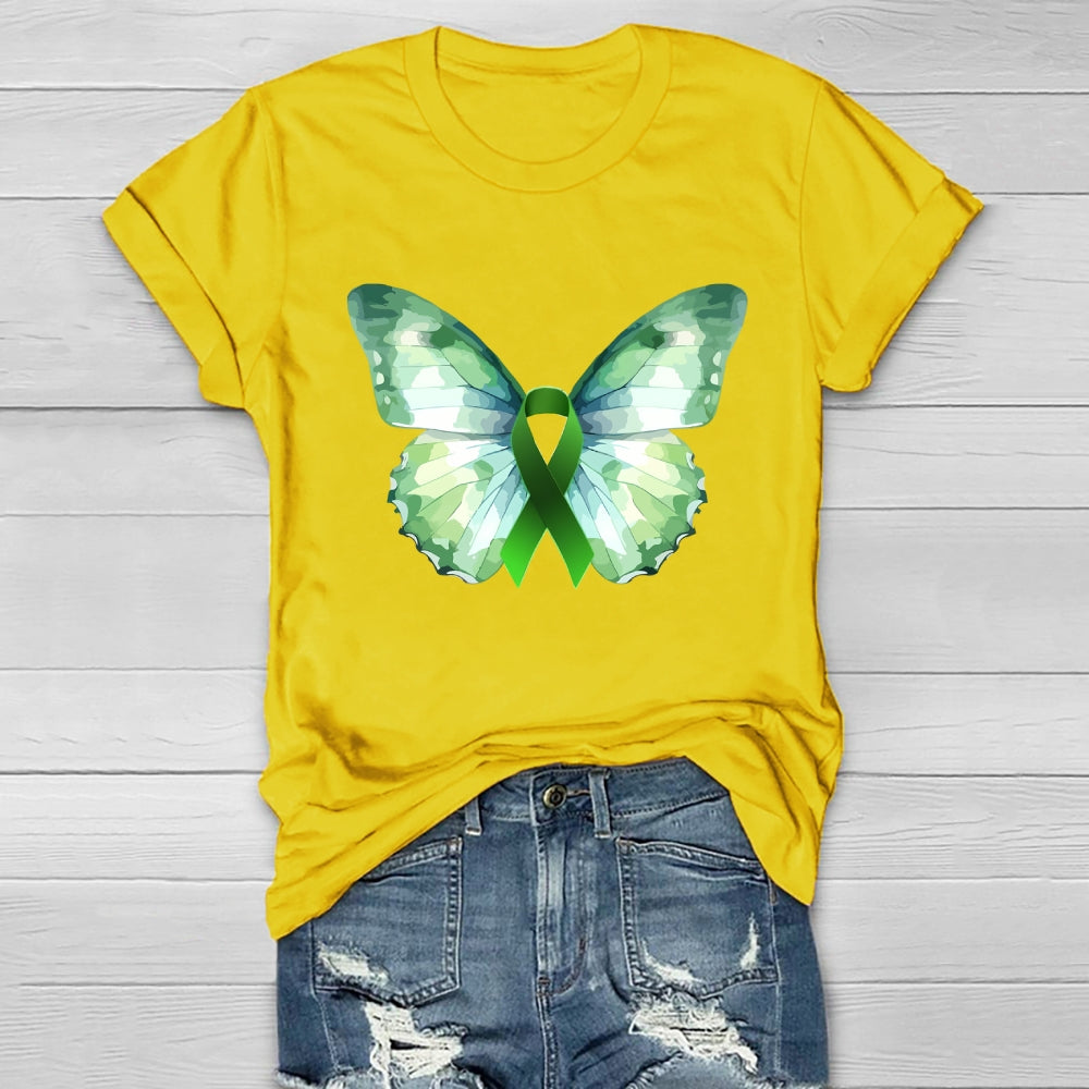 Green Butterfly Ribbon Healthwear T-shirt