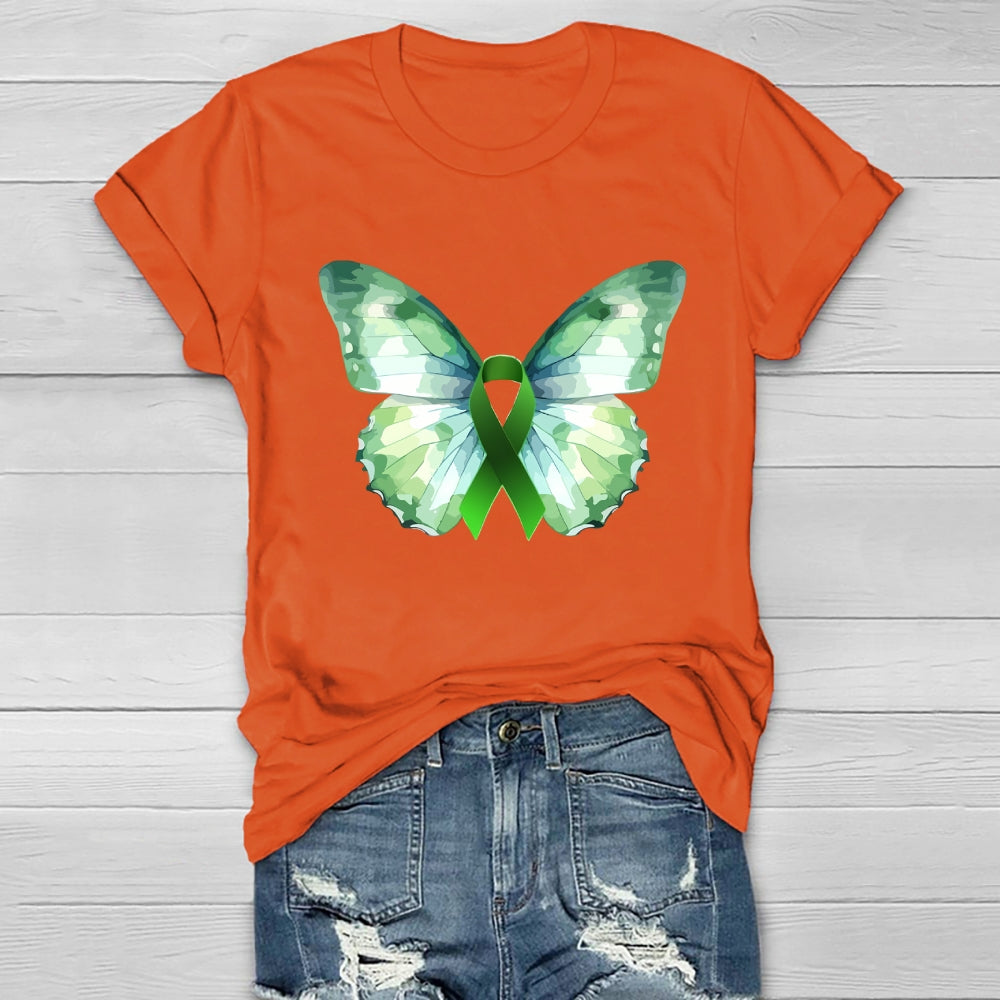 Green Butterfly Ribbon Healthwear T-shirt