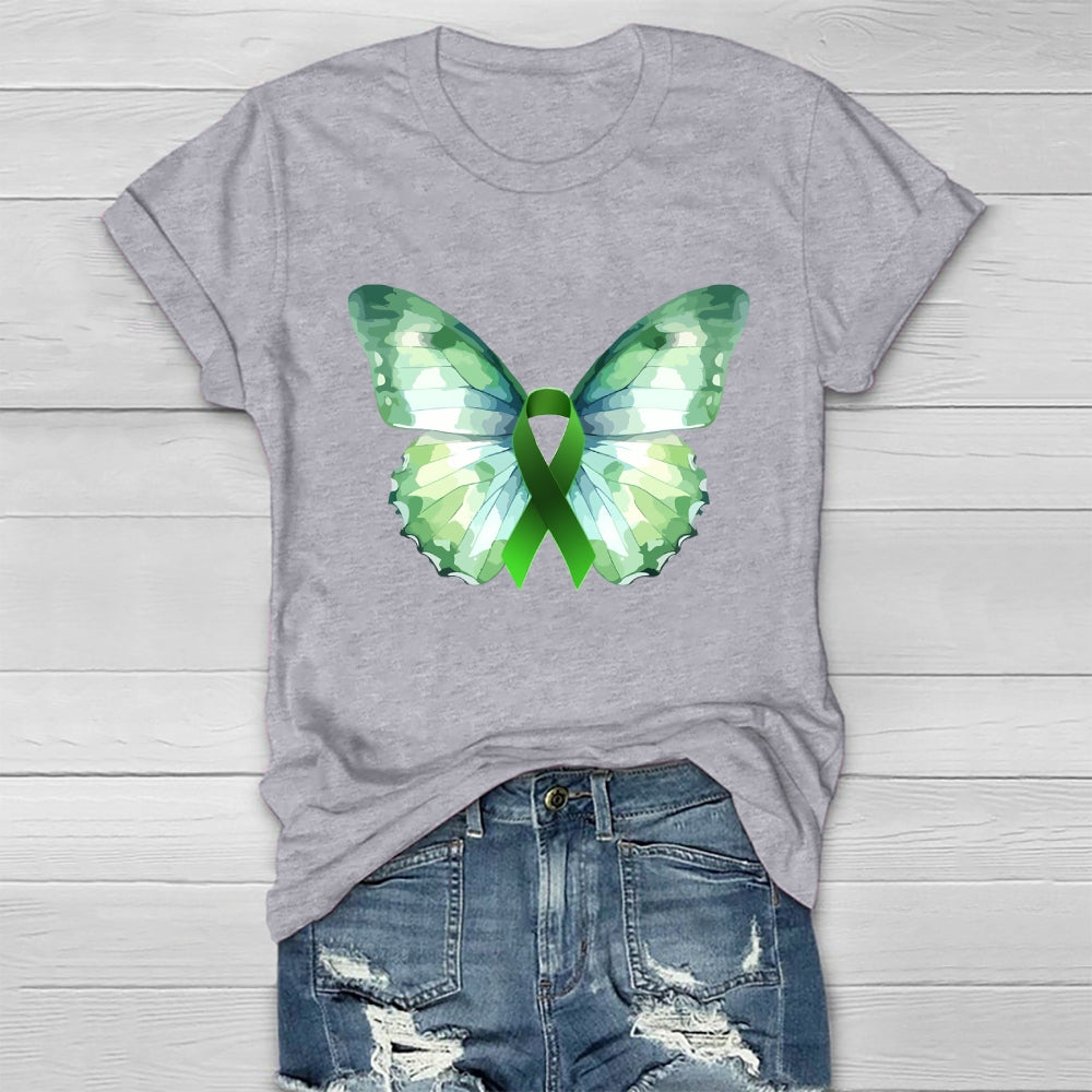 Green Butterfly Ribbon Healthwear T-shirt