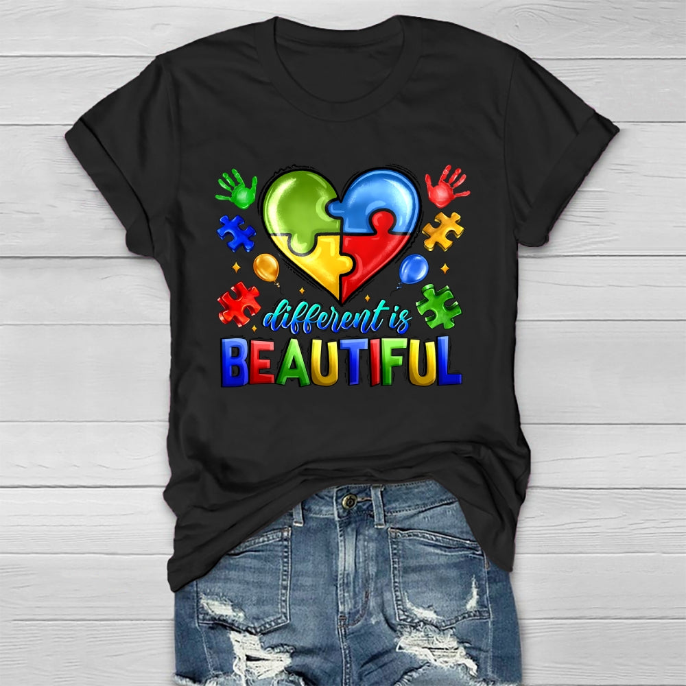 Different Is Beautiful Autism Healthwear T-shirt
