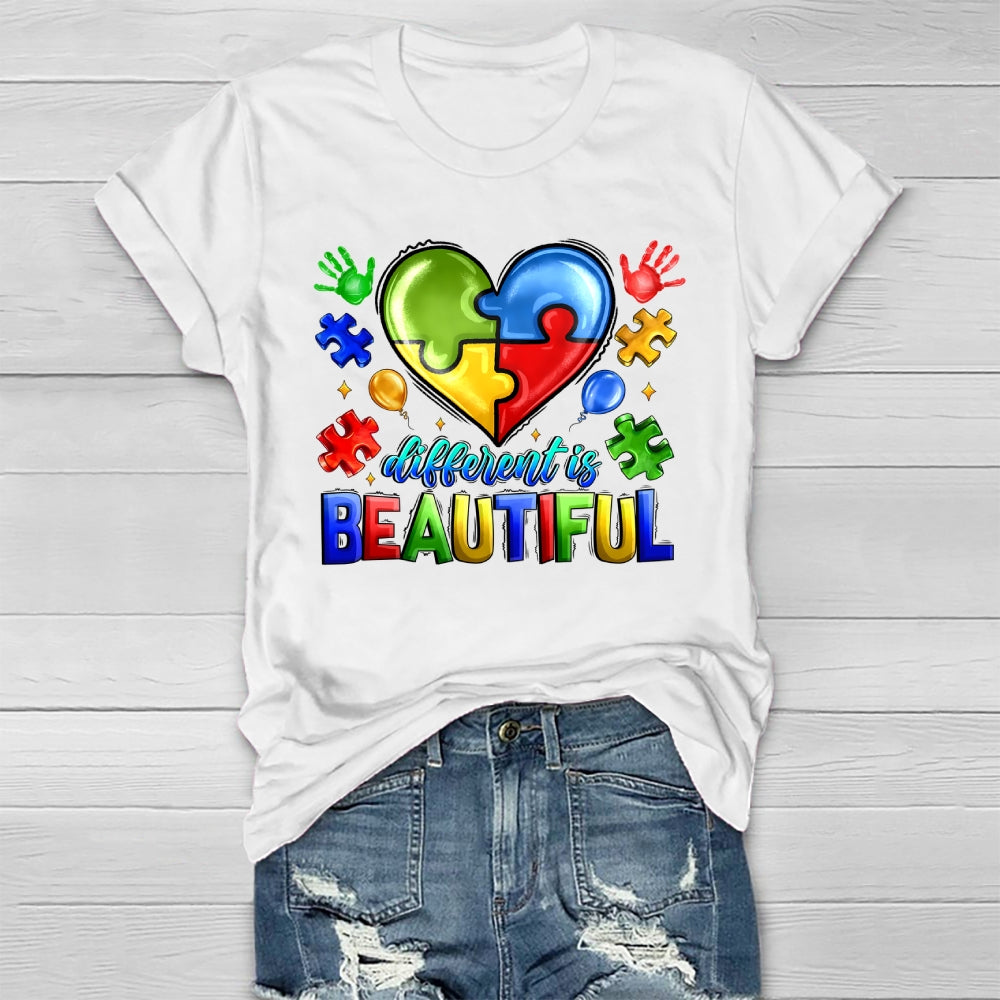 Different Is Beautiful Autism Healthwear T-shirt