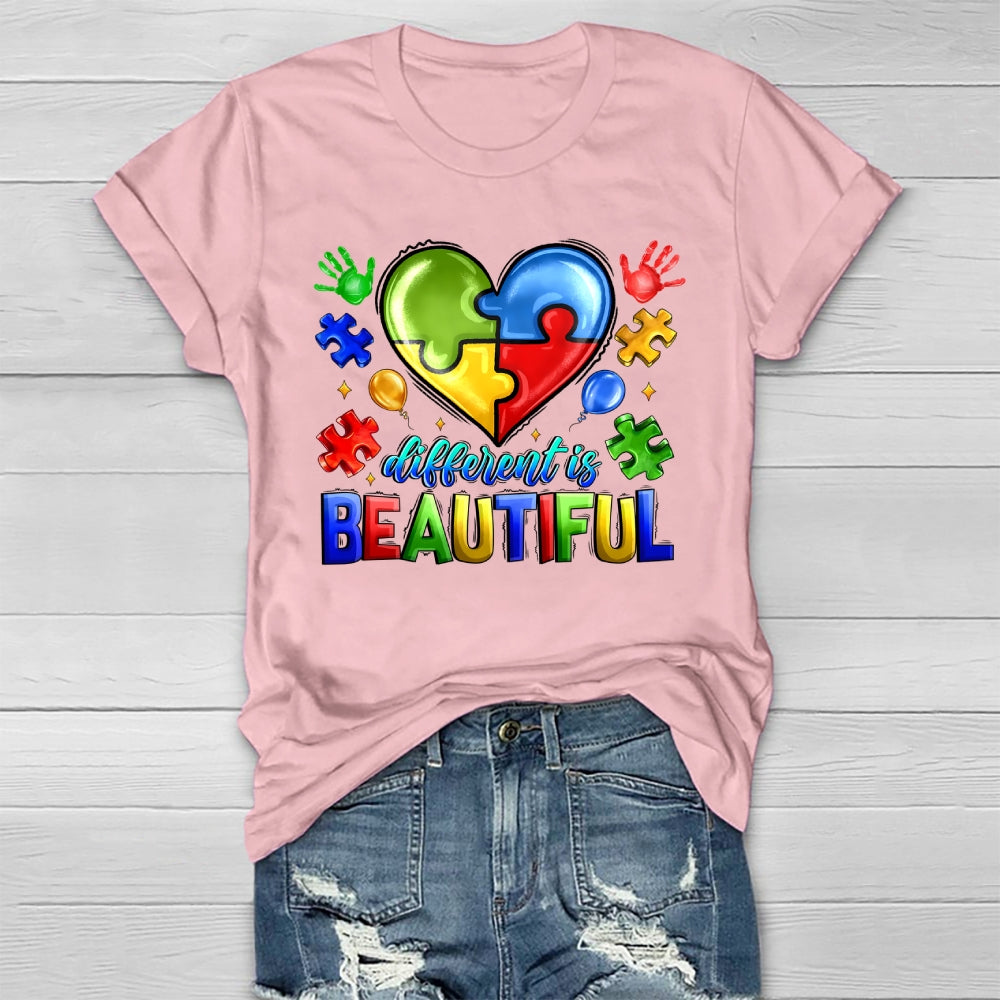 Different Is Beautiful Autism Healthwear T-shirt