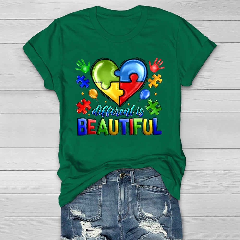 Different Is Beautiful Autism Healthwear T-shirt