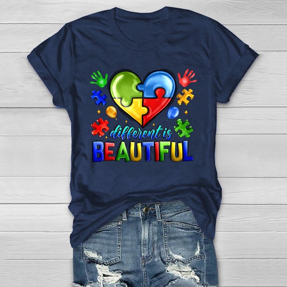 Different Is Beautiful Autism Healthwear T-shirt