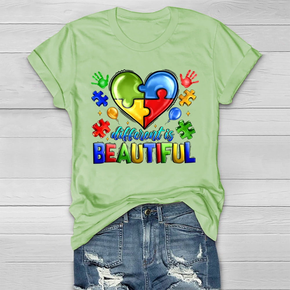 Different Is Beautiful Autism Healthwear T-shirt
