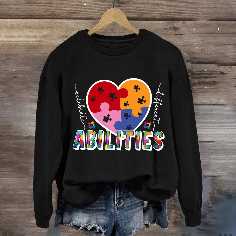 Abilities Colorful Heart  Sweatshirt