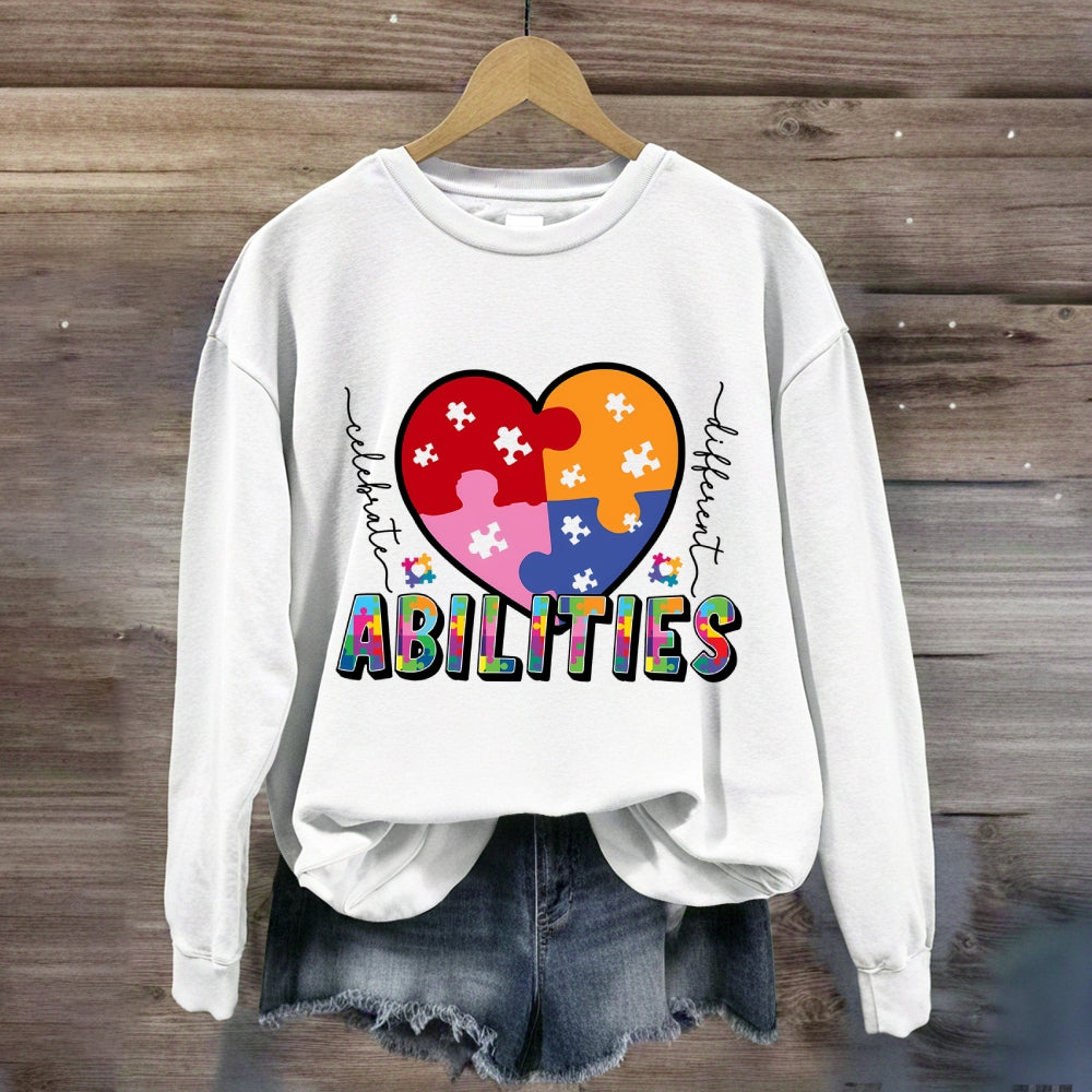 Abilities Colorful Heart  Sweatshirt