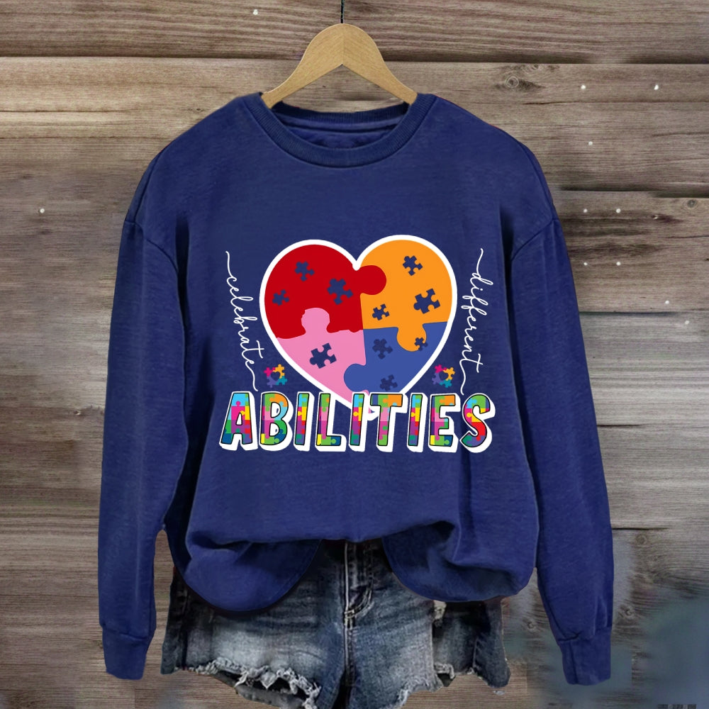 Abilities Colorful Heart  Sweatshirt