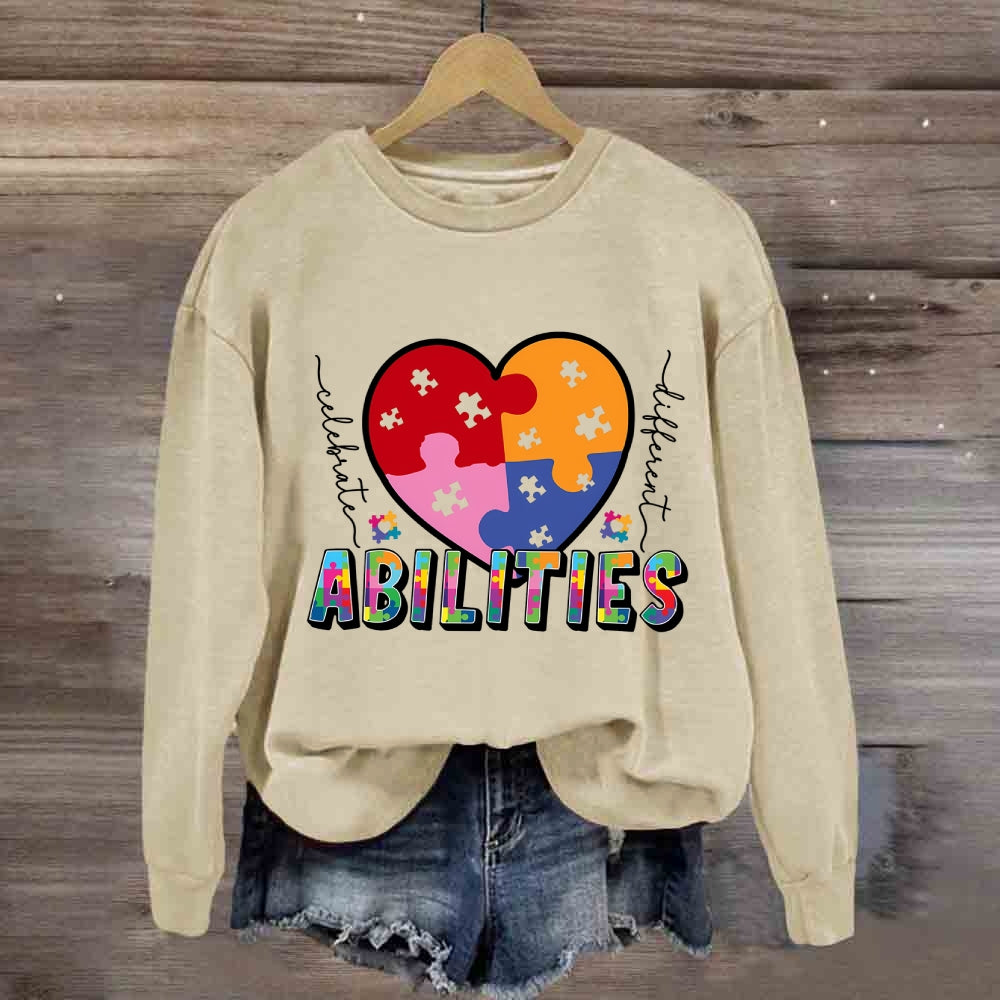 Abilities Colorful Heart  Sweatshirt