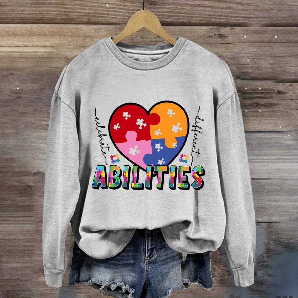 Abilities Colorful Heart  Sweatshirt