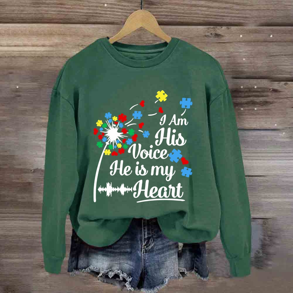 I Am His Voice He Is My Heart Sweatshirt