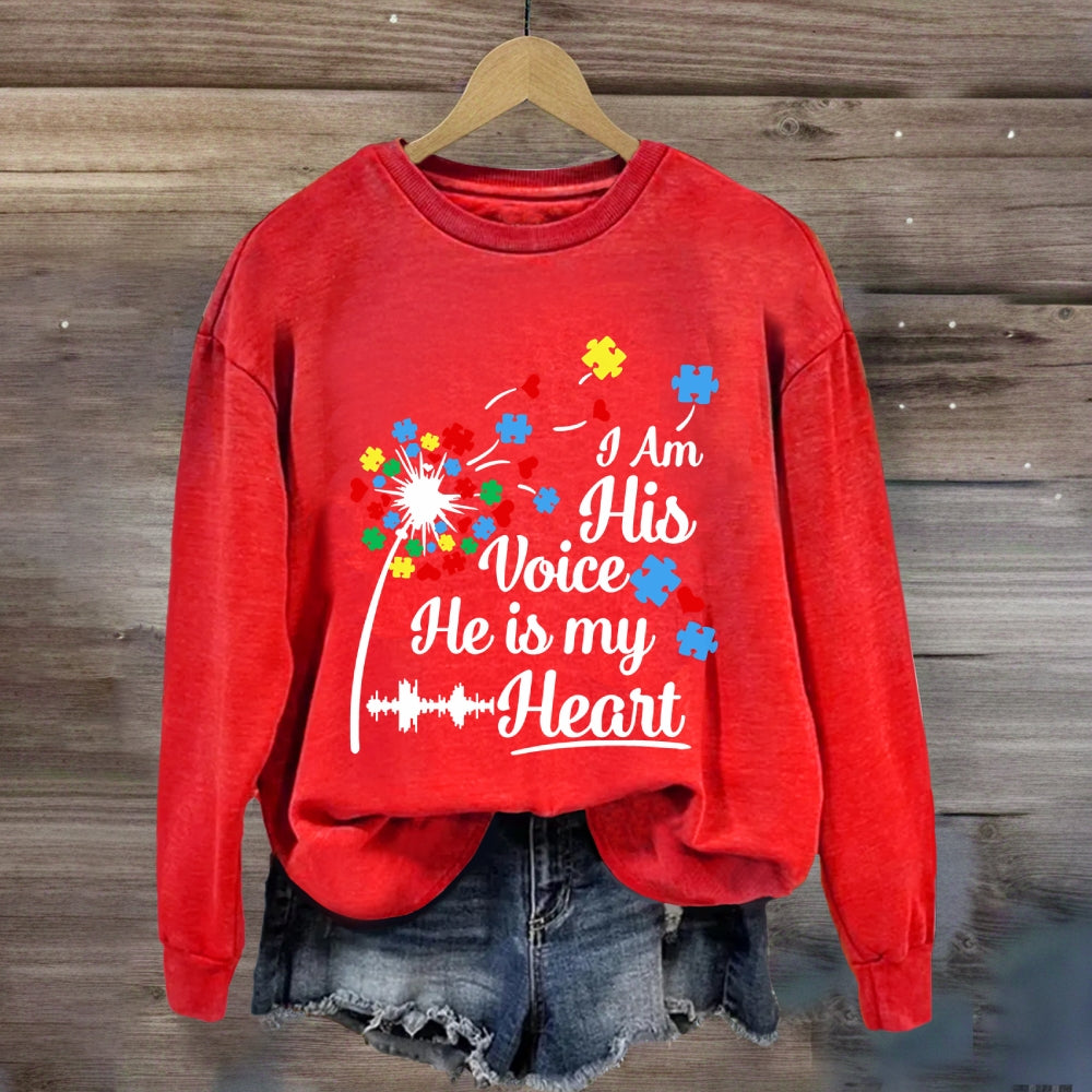 I Am His Voice He Is My Heart Sweatshirt