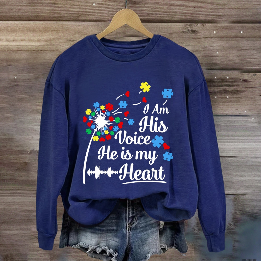 I Am His Voice He Is My Heart Sweatshirt