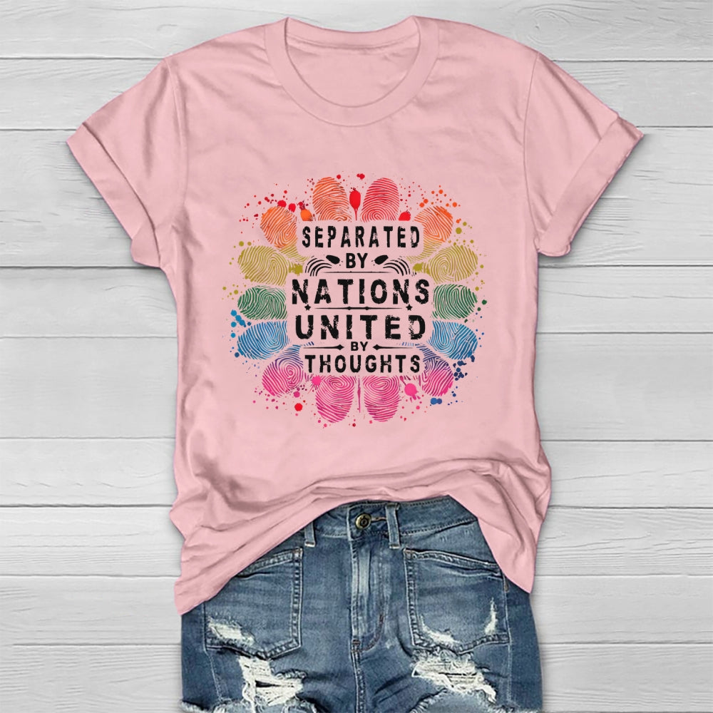 Separated By Nations United By Thoughts Healthwear T-shirt