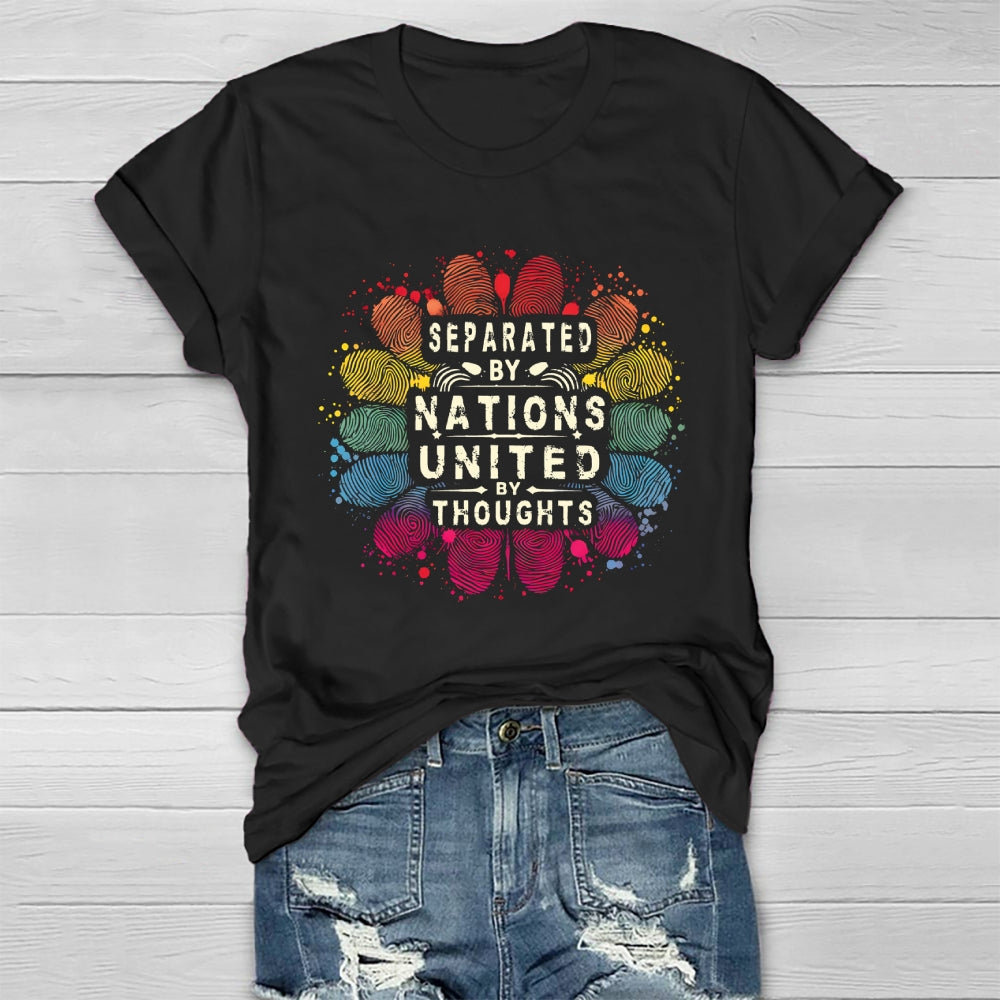 Separated By Nations United By Thoughts Healthwear T-shirt