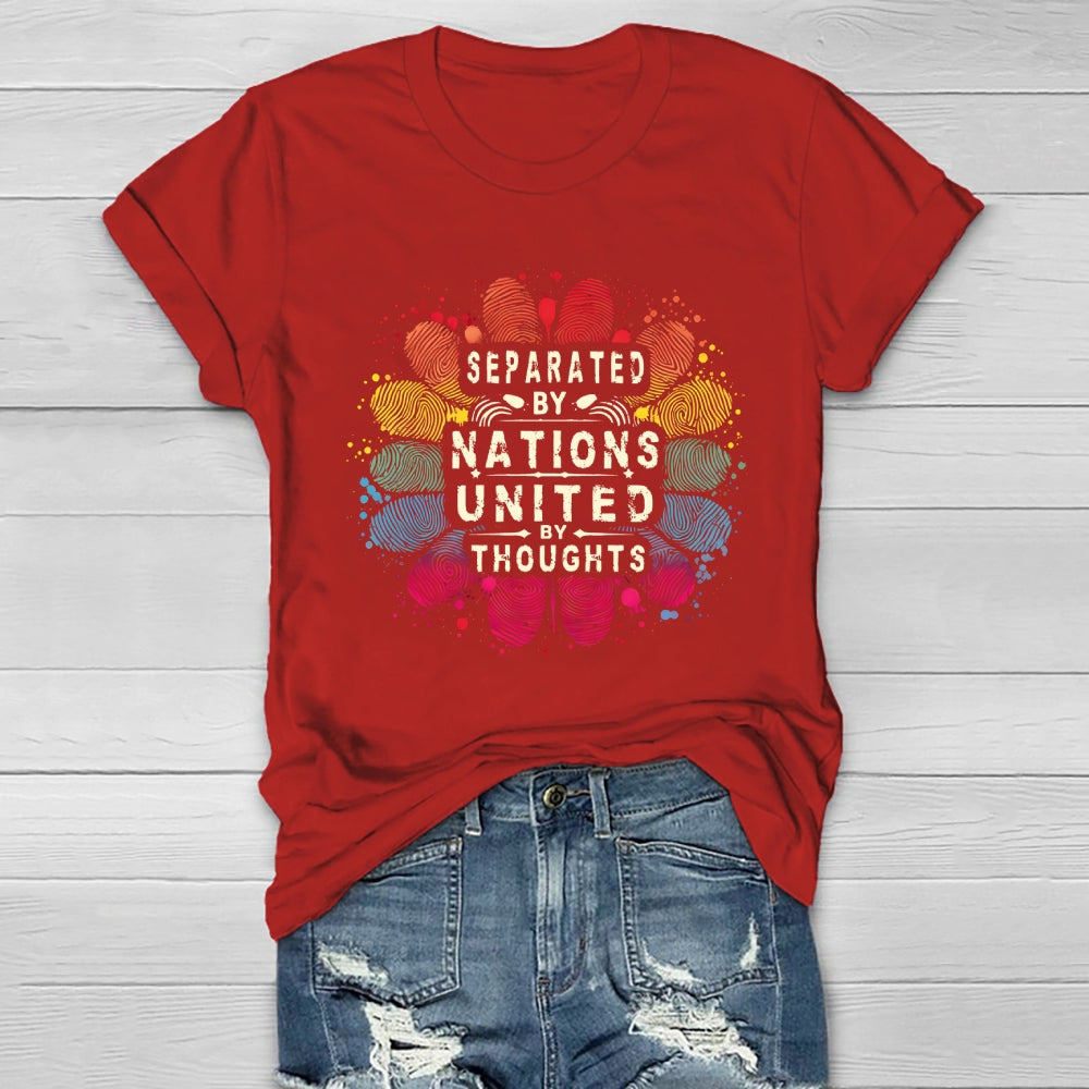 Separated By Nations United By Thoughts Healthwear T-shirt