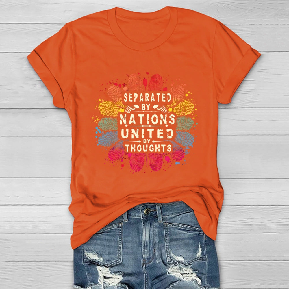 Separated By Nations United By Thoughts Healthwear T-shirt