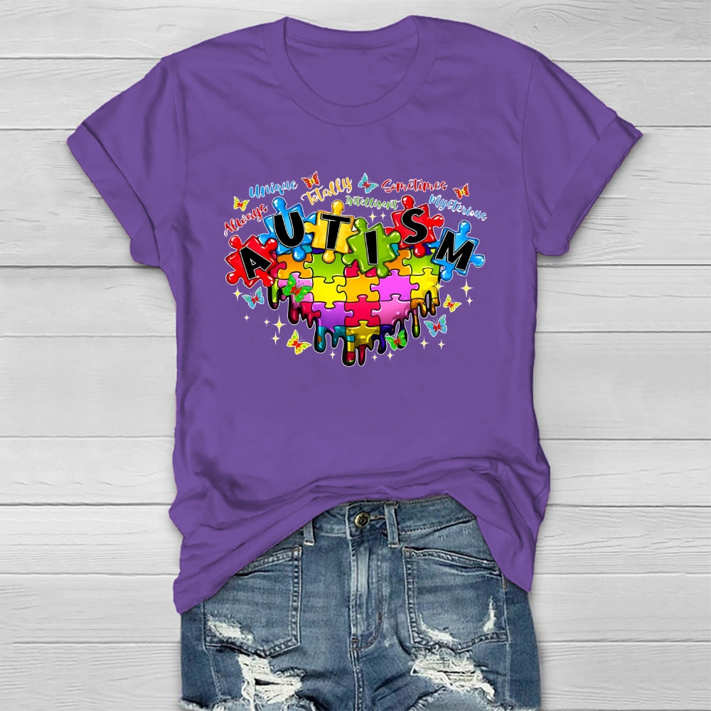 Autism Always Unique Totally Intelligent Autism Awareness  Healthwear T-shirt
