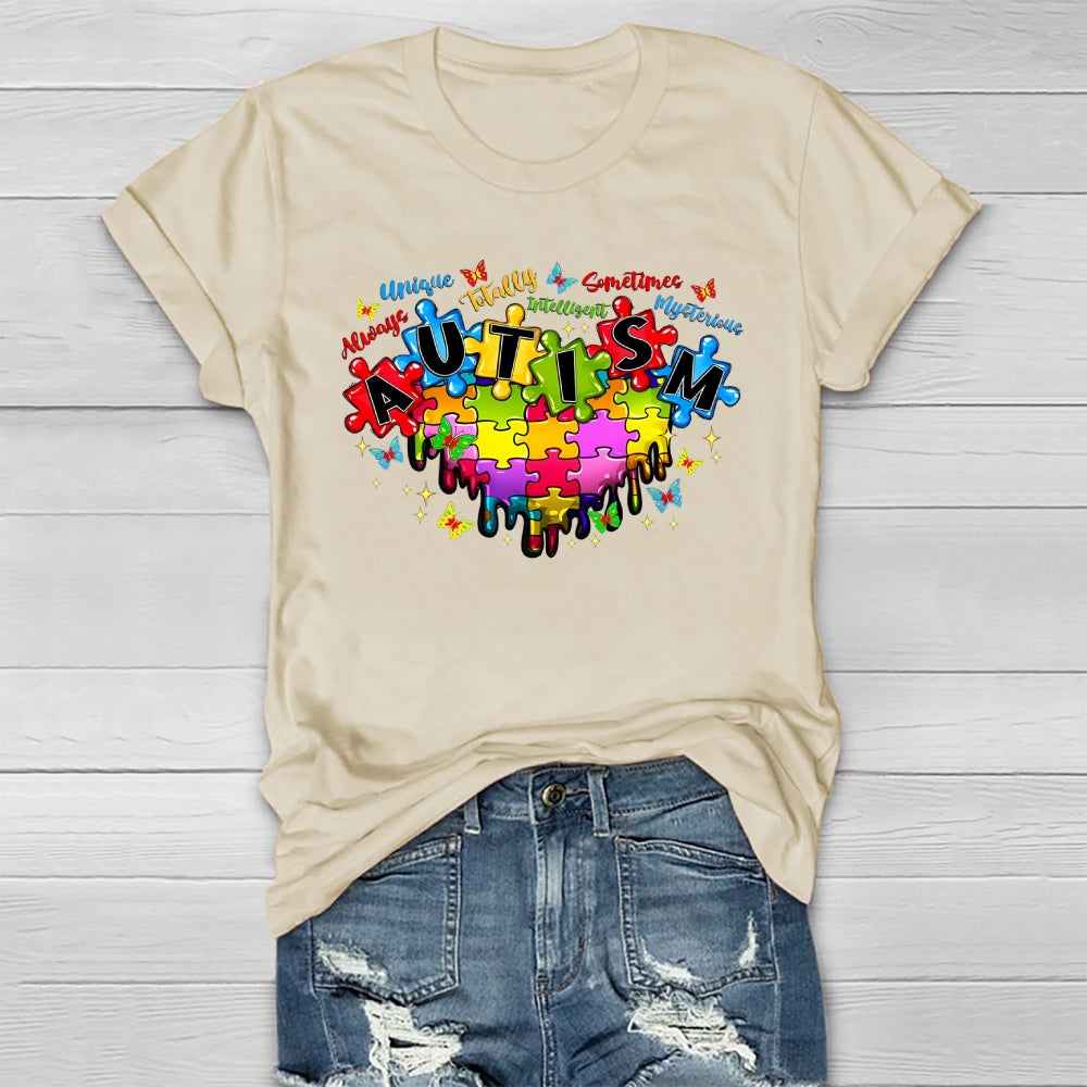 Autism Always Unique Totally Intelligent Autism Awareness  Healthwear T-shirt