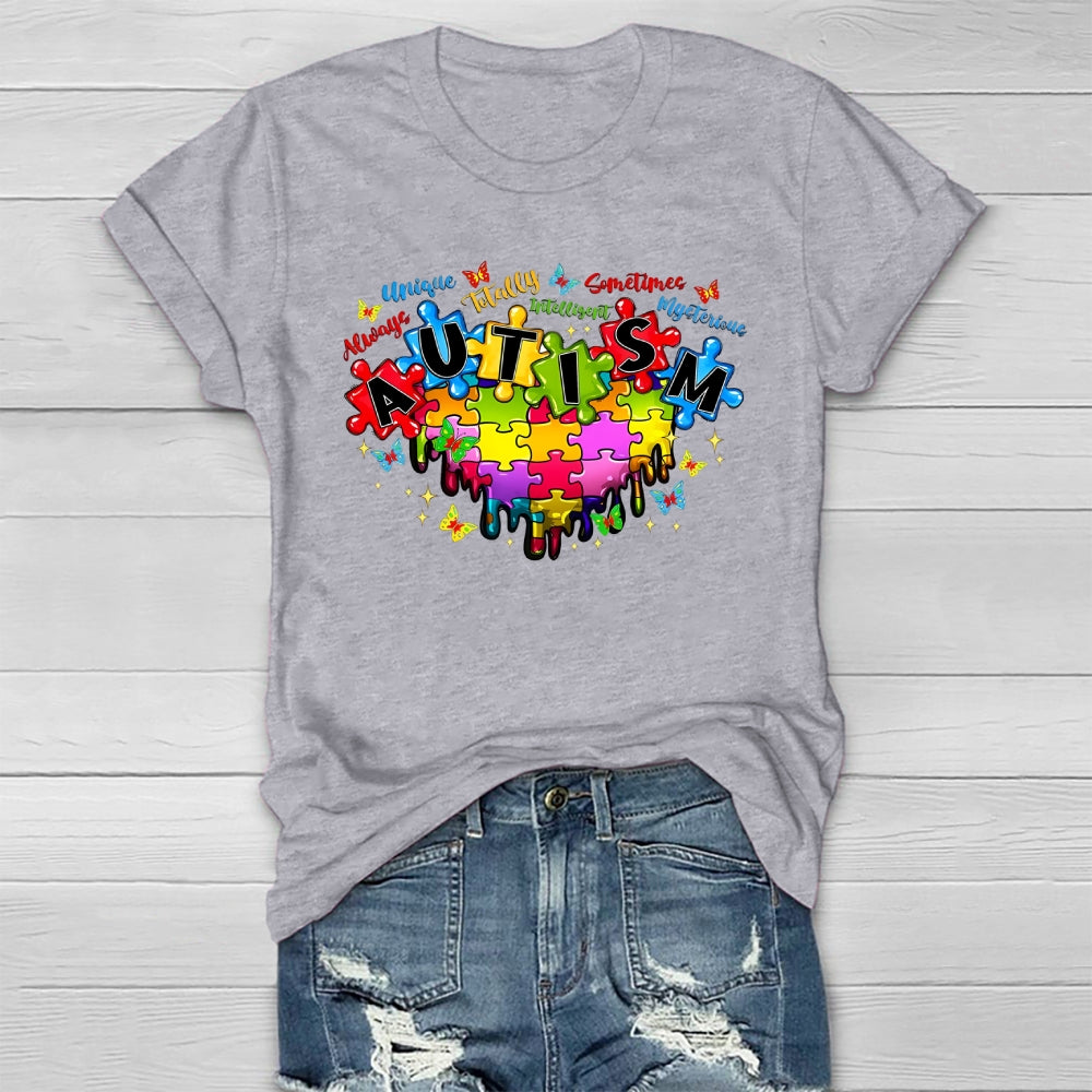 Autism Always Unique Totally Intelligent Autism Awareness  Healthwear T-shirt