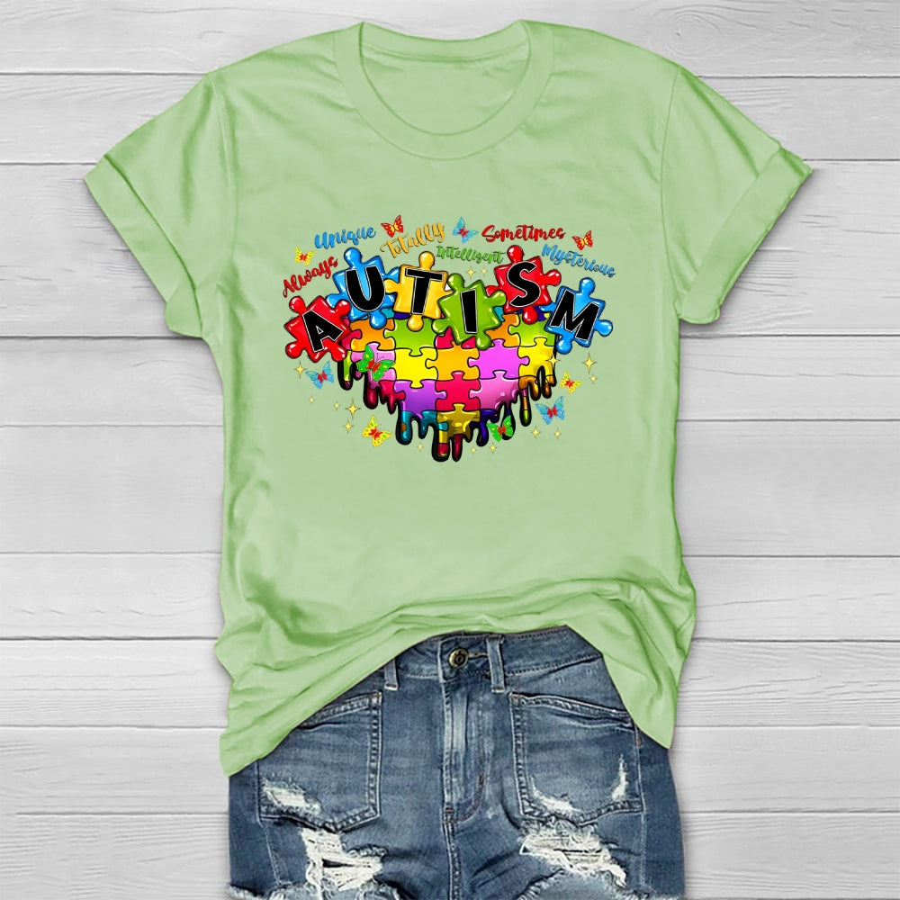 Autism Always Unique Totally Intelligent Autism Awareness  Healthwear T-shirt