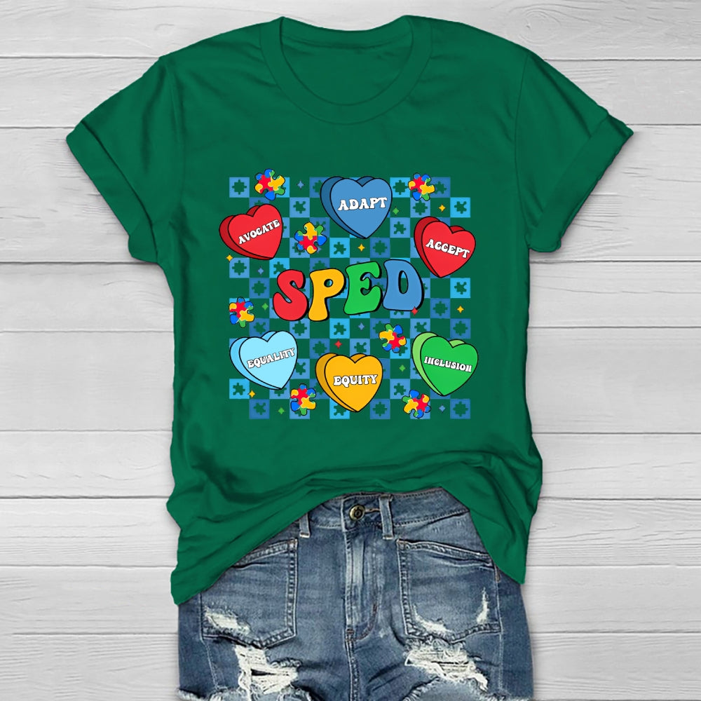 SPED Teacher Accept Adapt  Healthwear T-shirt