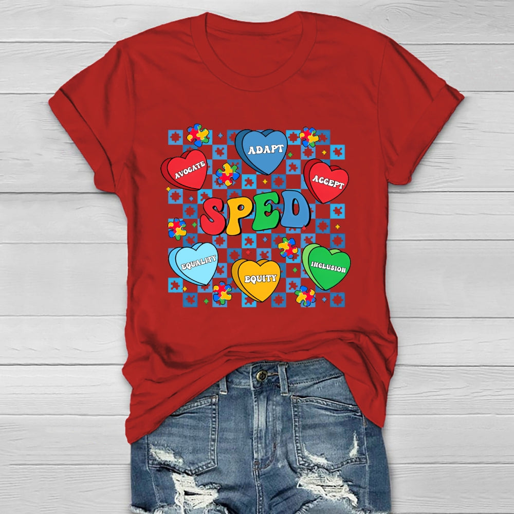 SPED Teacher Accept Adapt  Healthwear T-shirt