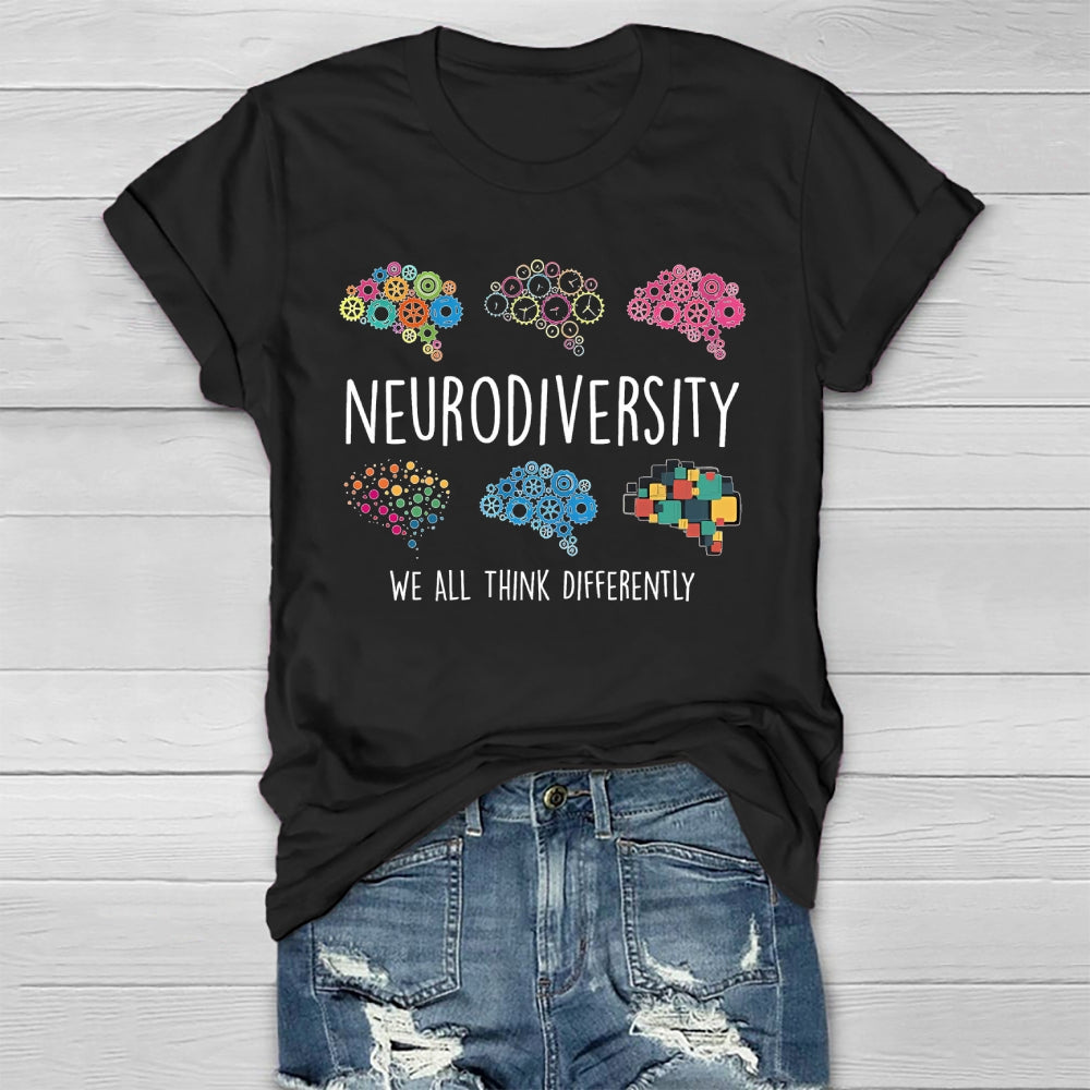 Neurodiversity We All Think Differently Healthwear T-shirt