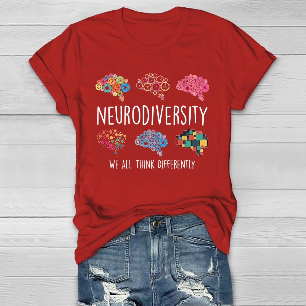 Neurodiversity We All Think Differently Healthwear T-shirt