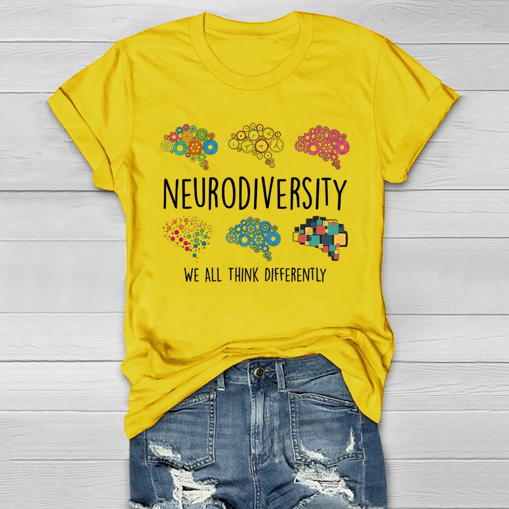Neurodiversity We All Think Differently Healthwear T-shirt