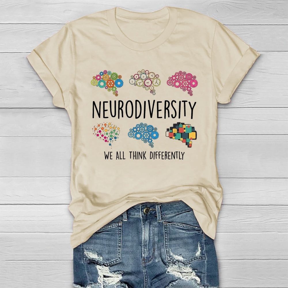 Neurodiversity We All Think Differently Healthwear T-shirt