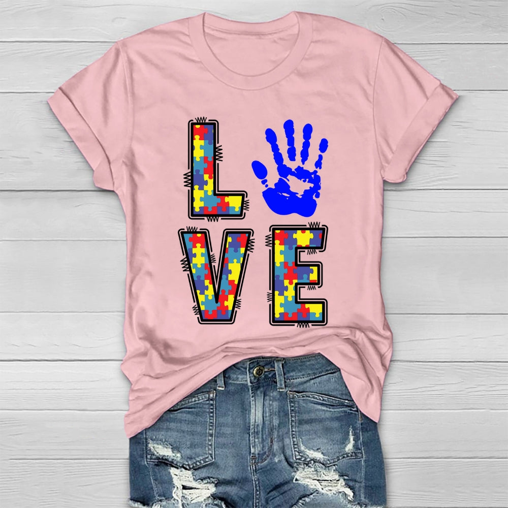Love Handprints Autism Healthwear T-shirt