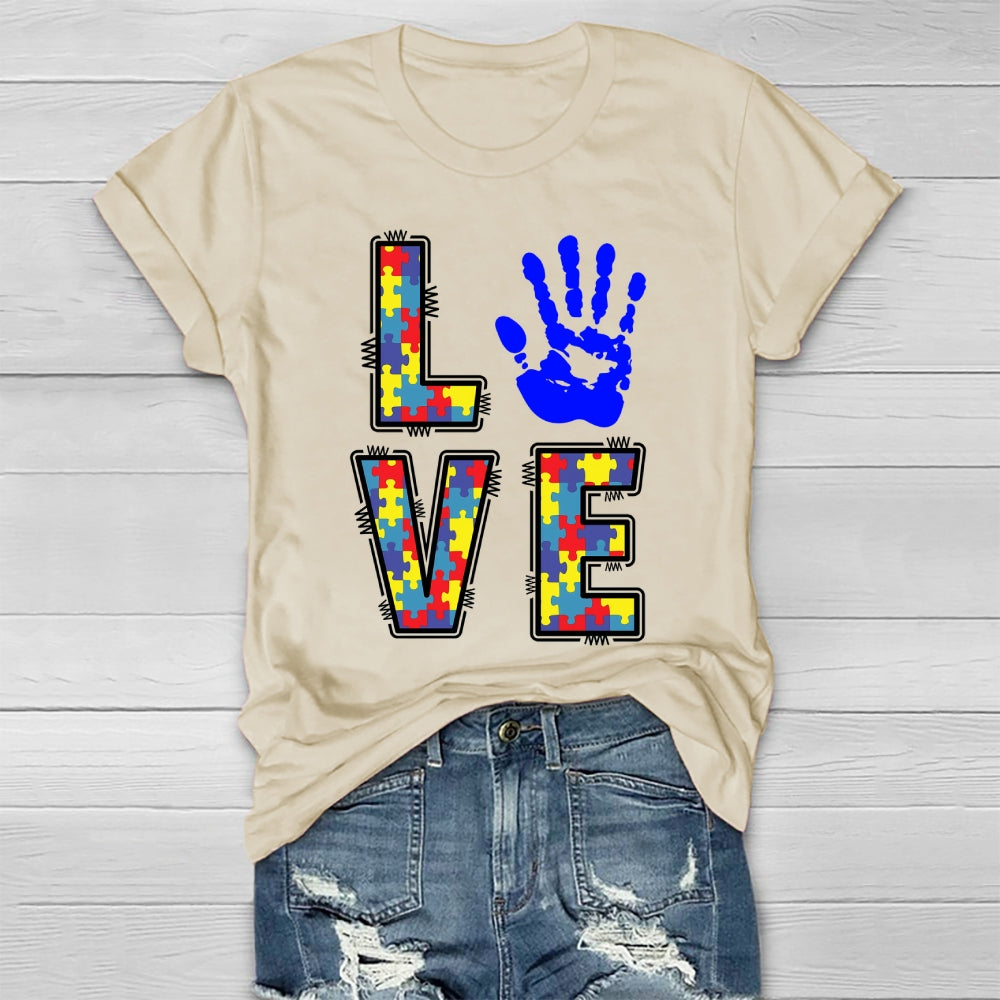 Love Handprints Autism Healthwear T-shirt