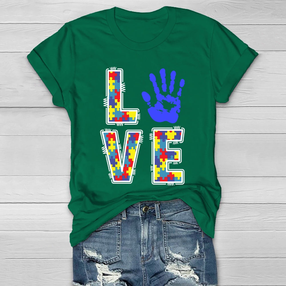 Love Handprints Autism Healthwear T-shirt