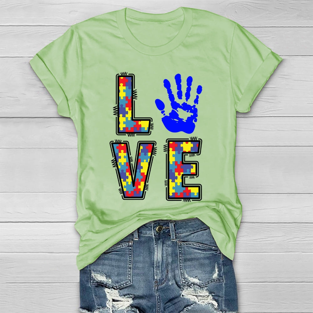 Love Handprints Autism Healthwear T-shirt