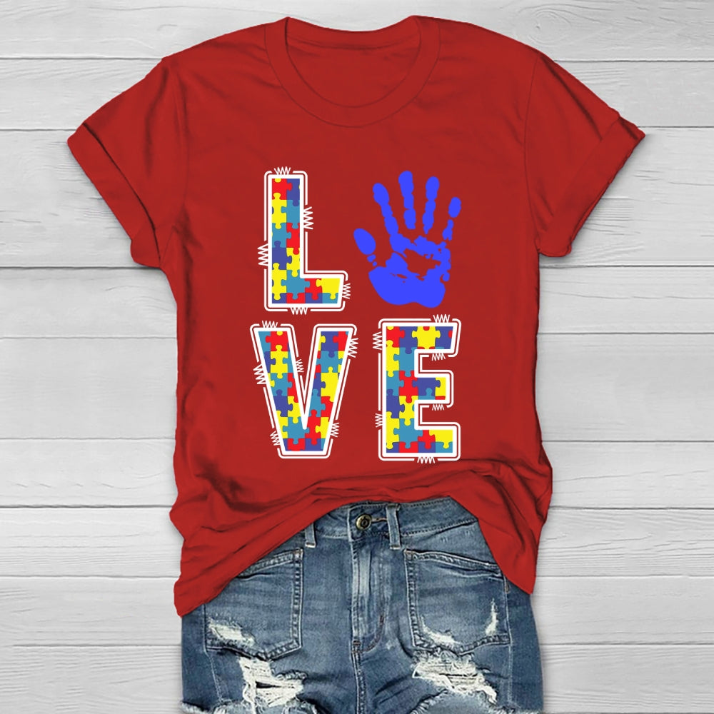 Love Handprints Autism Healthwear T-shirt