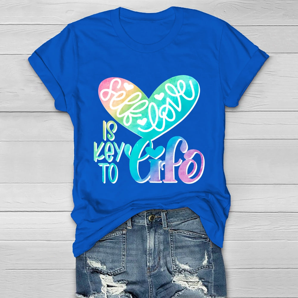 Self Love Is Key To Life Healthwear T-shirt