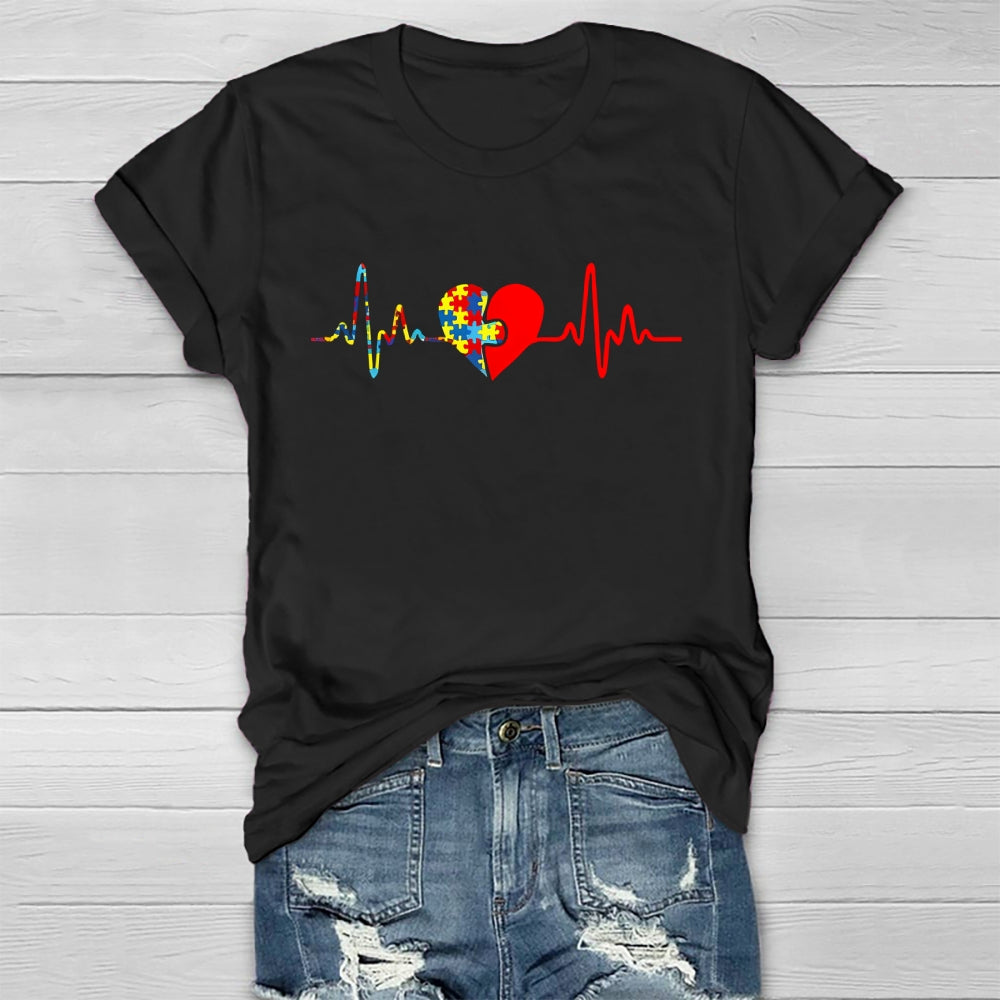 Heartbeat Autism Awareness Healthwear T-shirt