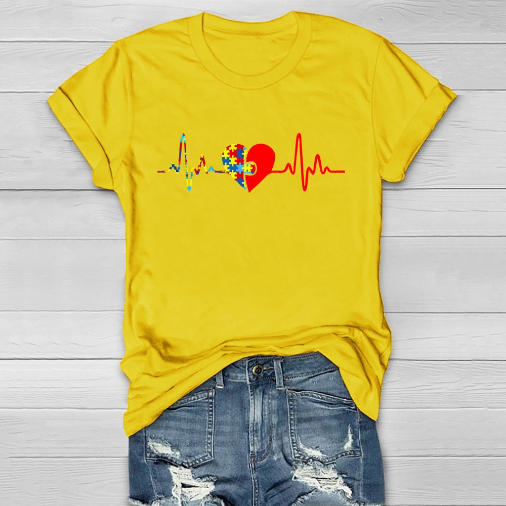 Heartbeat Autism Awareness Healthwear T-shirt