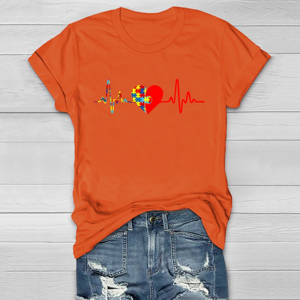 Heartbeat Autism Awareness Healthwear T-shirt