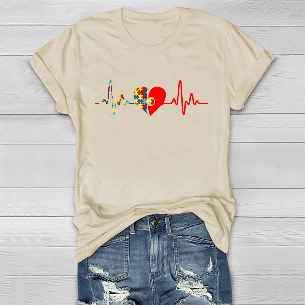 Heartbeat Autism Awareness Healthwear T-shirt
